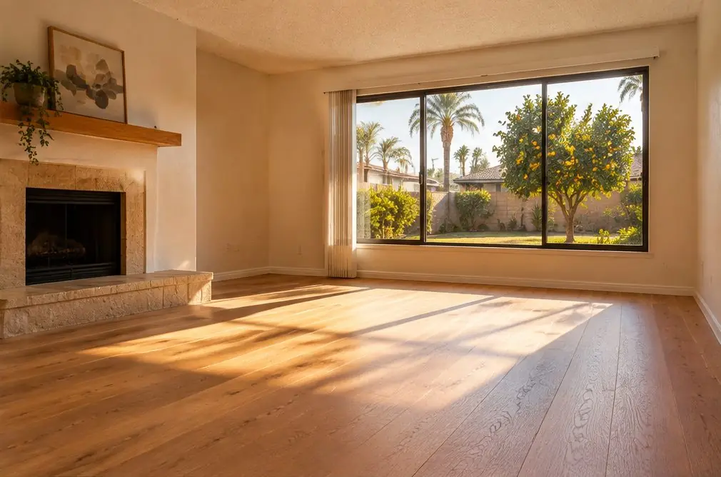 Illustration: a hardwood floor in a typical The Arrow Corridor home