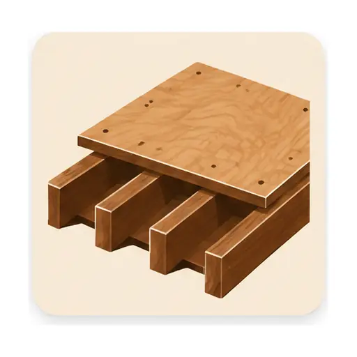 Schematic: Wood subfloor (raised foundation or upstairs)