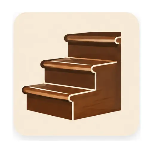 Schematic icon: Hardwood Stairs