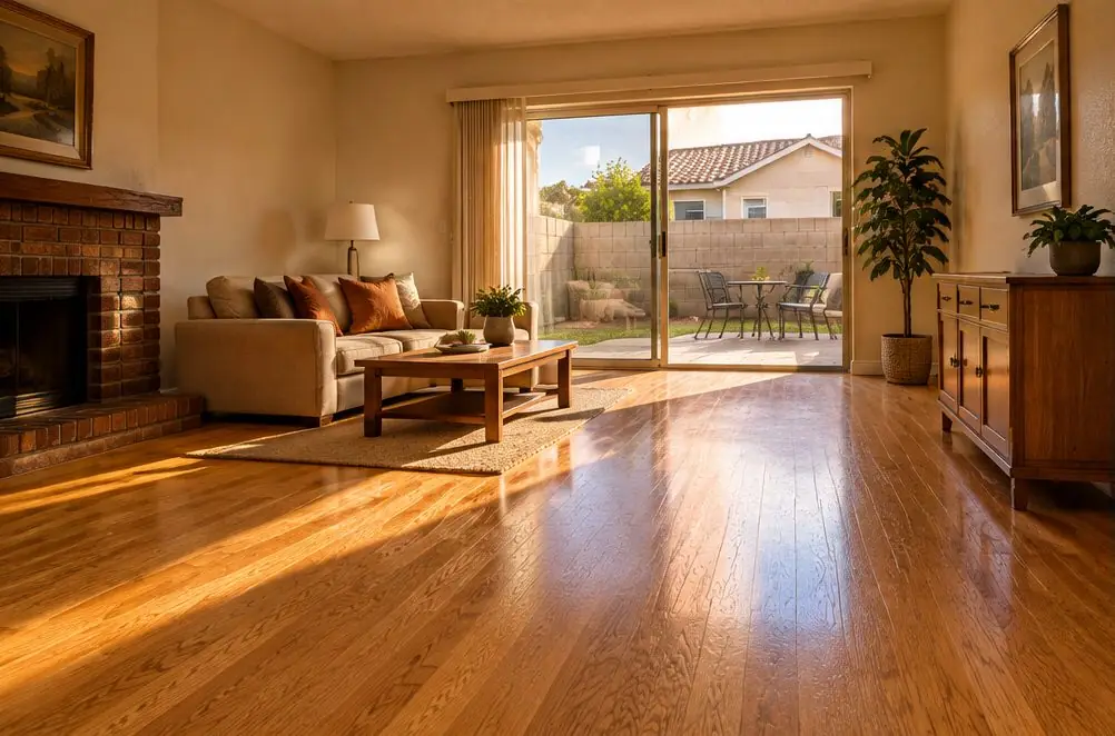 Illustration: a hardwood floor in a typical Southridge Village home