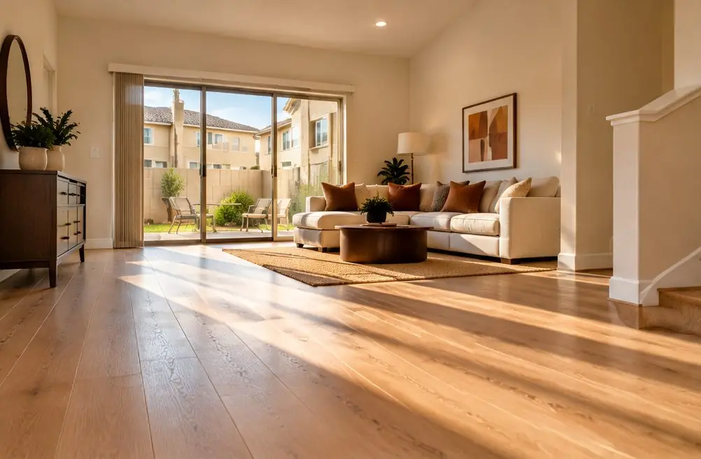 Illustration: a hardwood floor in a typical Summit at Rosena and the Arboretum home